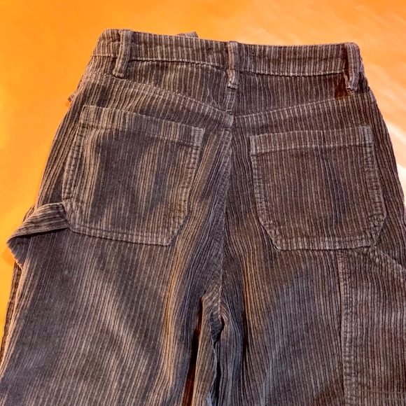 90s Brown, High Waisted Corduroy Carpenter Jeans Women's Size 27 - Picture 2 of 8